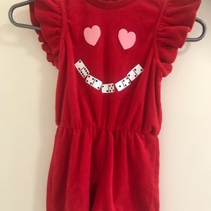 Velvet girls shirt jumper hearts eyes domino smile